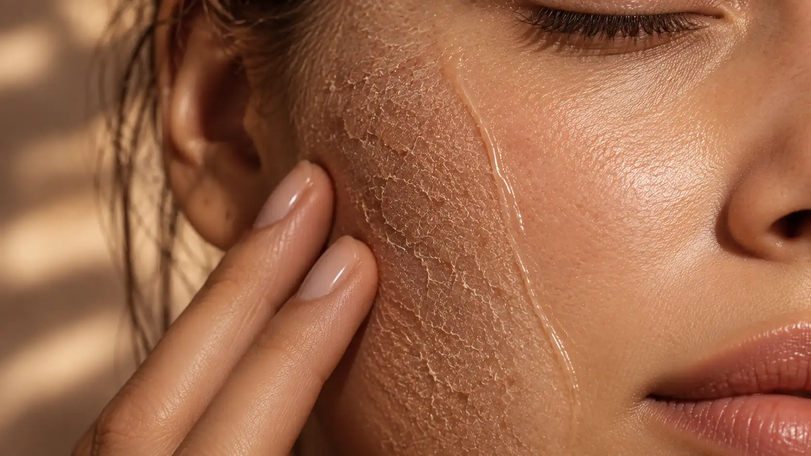 Piel seca y cuidado facial con hidratación mediante crema de sebo de res