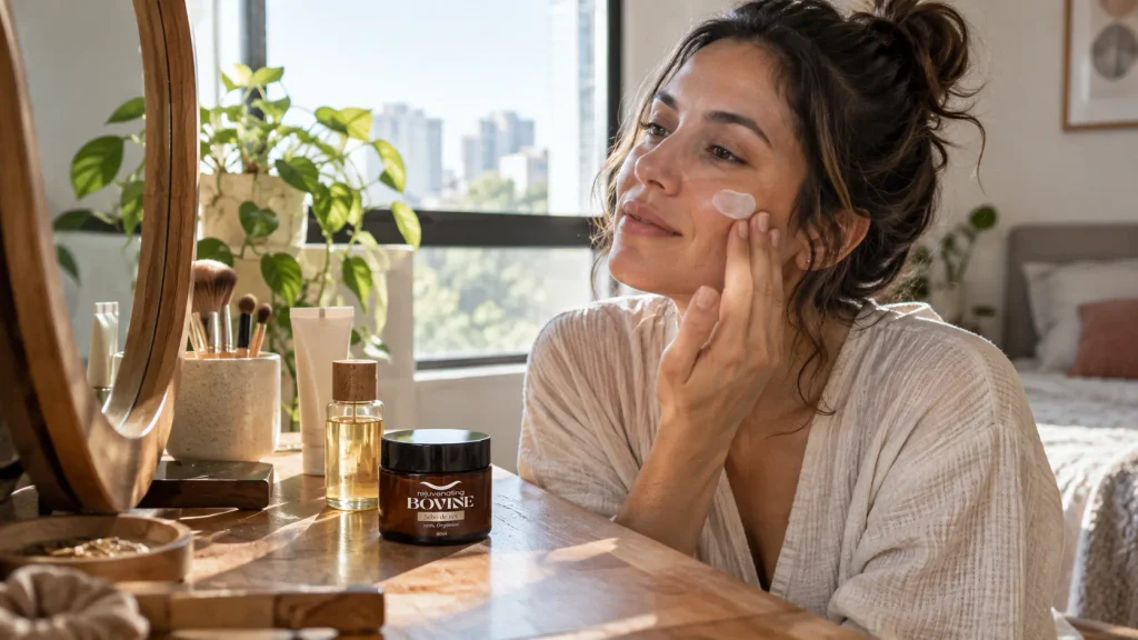 Rutina facial minimalista con productos naturales para el cuidado de la piel