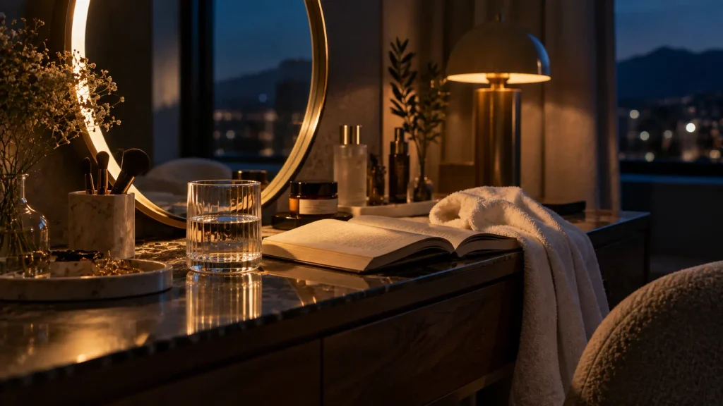 Rutina nocturna de cuidado facial para piel con manchas y marcas