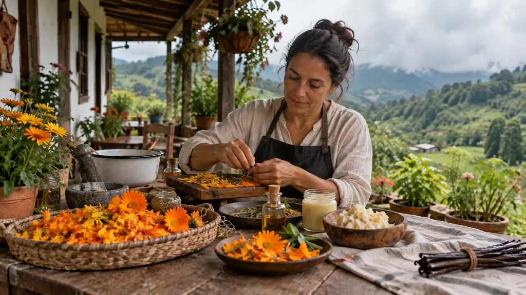 Tradición artesanal colombiana vinculada al cuidado natural de la piel en Tolima